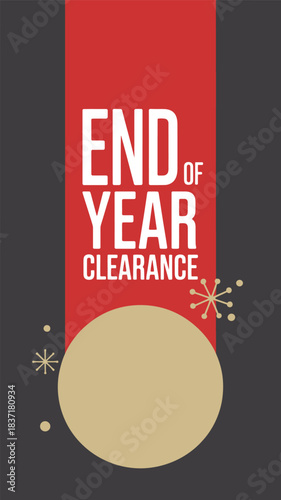 End Year Clearance Sale Banner Marketing Promotion