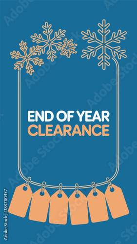 Year-End Clearance Promotion with Winter Design