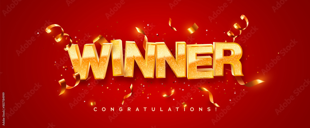 Εκτύπωση καμβά Golden 3d Winnner