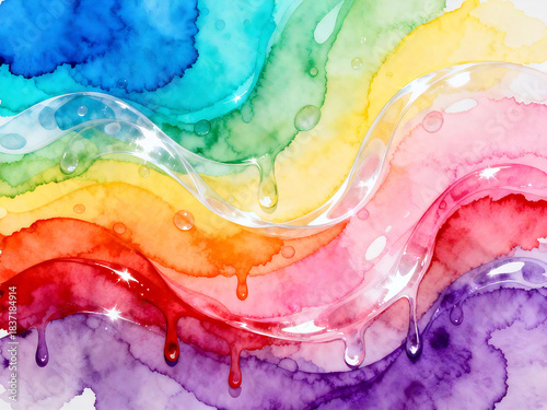 Rainbow watercolor background