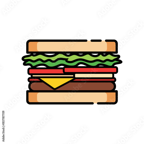 Delicious sandwich with fresh ingredients and layers of flavor perfect for lunch.