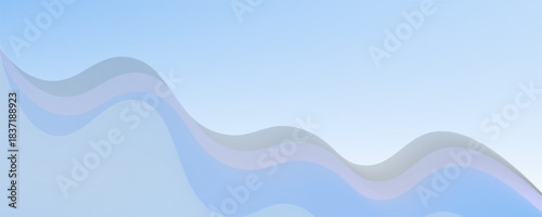 Minimalist banner background. Soft blue purple gradations. Wavy effect style. Mempis. Eps 10