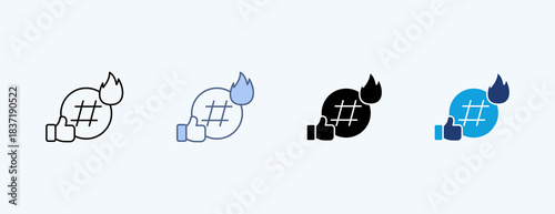 Social Media Multiple Icon Illustration Vector