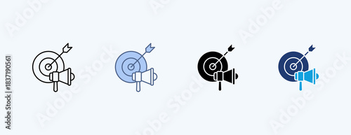 Advertising Multiple Icon Illustration Vector
