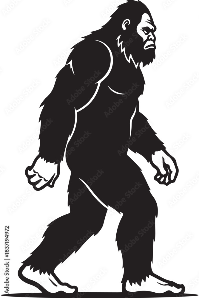 Fototapeta premium Bigfoot Silhouette Adventure