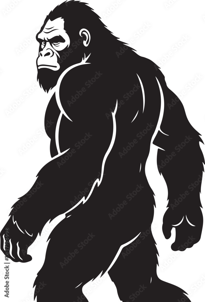 Fototapeta premium Bigfoot Silhouette Adventure