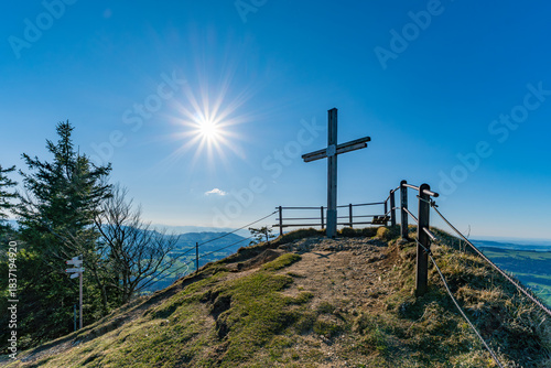 Allgaeu Hiking Trail at Nagelfluhkette near Oberstaufen