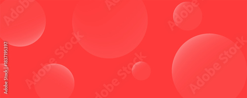 White circles gradient on red abstract background. Modern graphic design element.