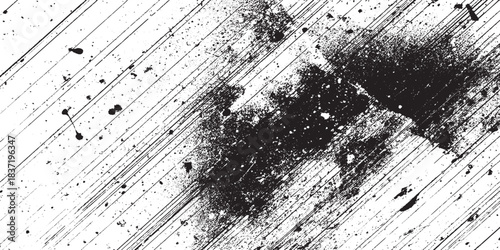 Distressed overlay texture for your design, scratched grunge urban background texture, dust overlay  Cracks noise dust dot distress grainy grungy effect, vector design black and white scratch dust 