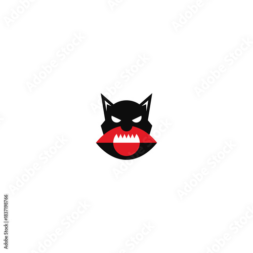 Aggressive beast eye logo illustration.