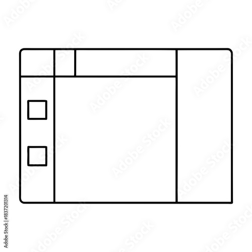 Touchpad Outline Vector Illustration Transparent Background