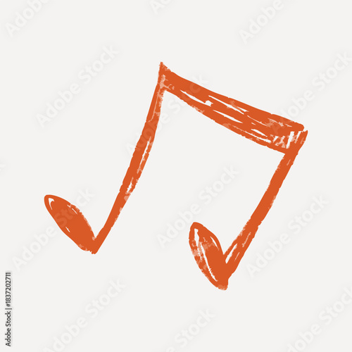 Hand Drawn Music Note Christmas Illustration