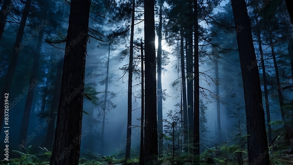 Obraz premium forest in fog