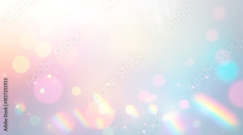 Pastel Rainbow Bokeh Lights Abstract Background