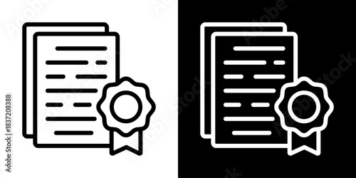 Verifiable Icon Of Line Black And White Style Vector Illustration
