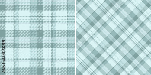 Tartan background vector of texture seamless plaid with a fabric textile check pattern. Set in sky colors of wide grid paper.