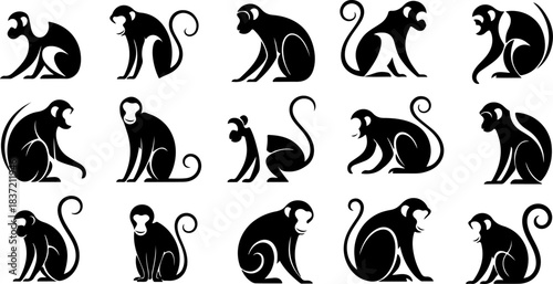 “Monkey Silhouette Collection”