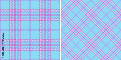 Seamless fabric tartan of background texture check with a vector textile pattern plaid. Set in spring colors for stylish scarves for women.