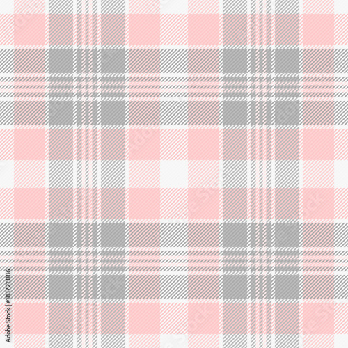 Quiet check vector plaid, hipster texture pattern fabric. Stylish tartan background seamless textile in light and white colors.