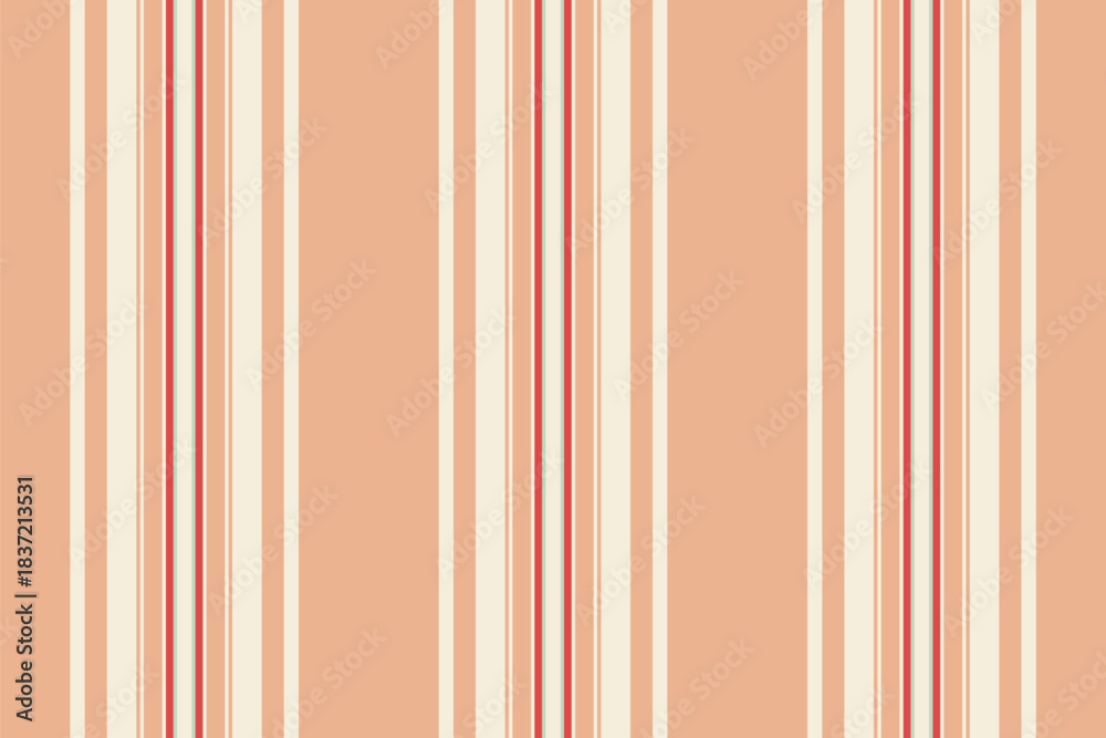 Obraz premium Brazil texture pattern textile, usa stripe lines fabric. Hat vertical seamless background vector in antique white and orange colors.