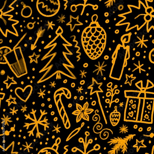 seamless pattern with christmas tree new year background wallpaper fabric fashion design allover print ornament 