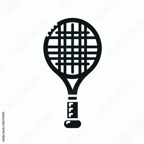 Tennis racket illustration on a light background