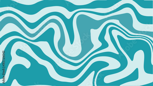Abstract flowing blue and teal liquid marble psychedelic background