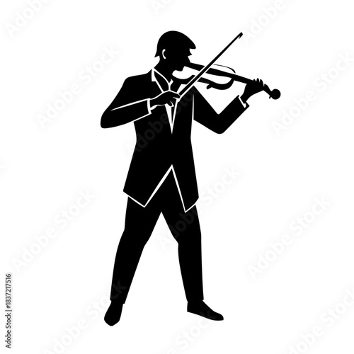 man playing violin