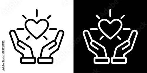 Soul Icon Of Line Black And White Style Vector Illustration
