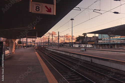 Sunrise at Campanhã Train Station