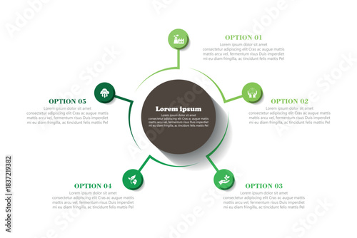 Climate change concept infographic vector template, ecological flat design illustration