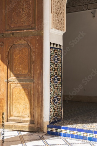 Fotografie Palais de la Bahia, son architecture, Marrakech, Maroc