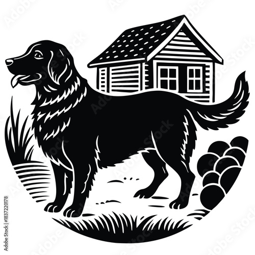 dog silhouette vector