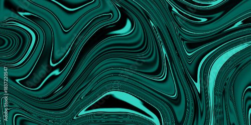 An abstract green liquid background with vibrant swirling pattern. Abstract liquid marble texture. Liquid dynamic gradient waves. Fluid texture.  marble ink texture background. Hand drawn illustration