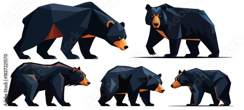 熊ベクターイラストセット