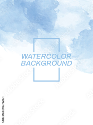 Abstract light blue watercolor background with smooth transitions and subtle brushstrokes