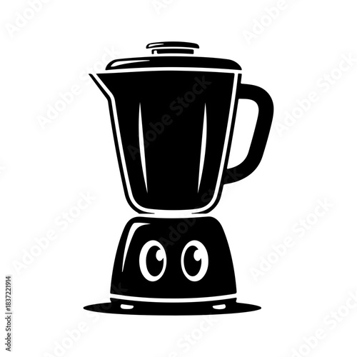 Adorable blender cartoon character silhouette, vector art