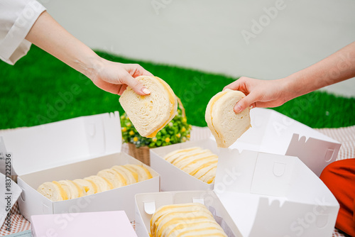steamed bread or bun filled with srikaya jam