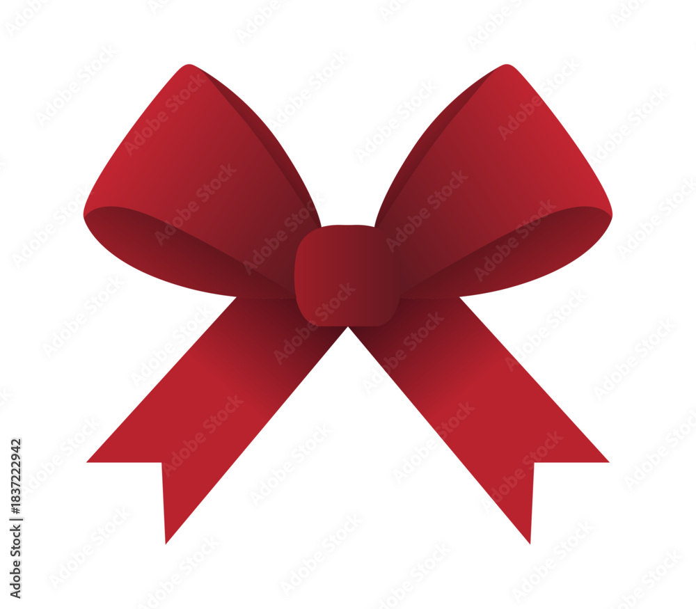 Fototapeta premium Lazo rojo con extremos en punta