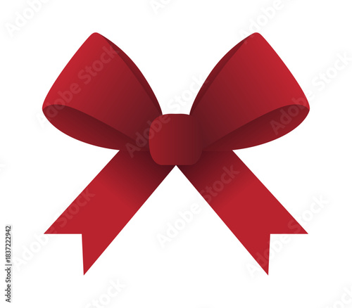 Lazo rojo con extremos en punta