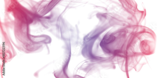 Humo abstracto rosa y púrpura en movimiento