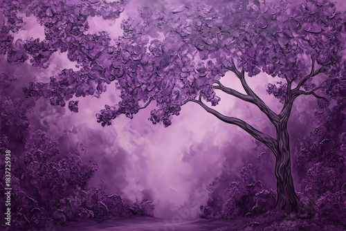 purple tree in the forest