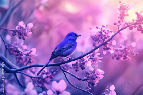 blue bird on a branch