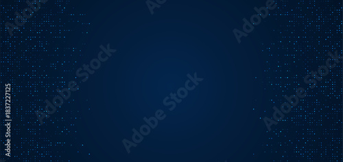 Digital technology background. Digital data dots blue pattern pixel background
