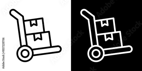 Supplier Icon Of Line Black And White Style Vector Illustration
