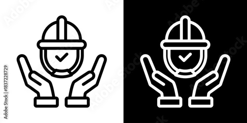 Fafety Icon Of Line Black And White Style Vector Illustration
