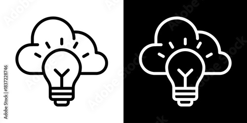 Creative Icon Of Line Black And White Style Vector Illustration
