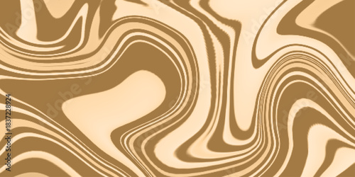 Abstract marbled pattern with brown/ beige tones on a smooth background. Color chaotic pattern in a futuristic style.  Flowing Fluid Style Abstract Background.Liquid marbling paint texture background 