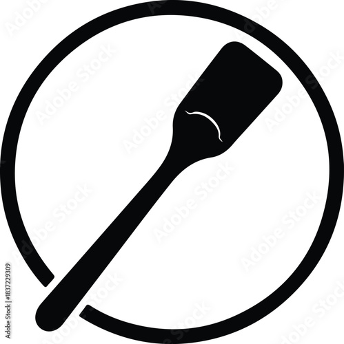 Illustration beer tap handle icon black circle silhouette vector