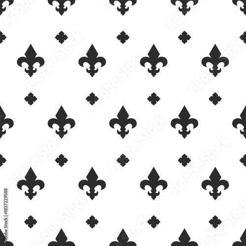 Luxury pattern with Fleur de lis. Vintage Fleur de Lis seamless pattern. Vector illustration